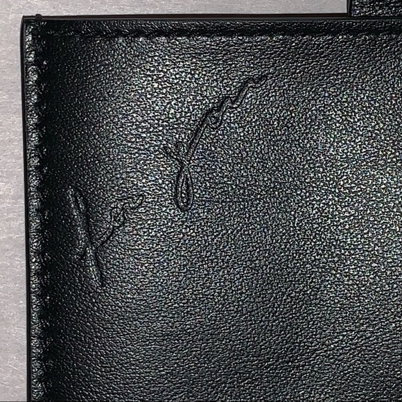 MINT IN BOX black calfskin SAINT LAURENT card slip case w/chromium plated mirror - Picture 5 of 6